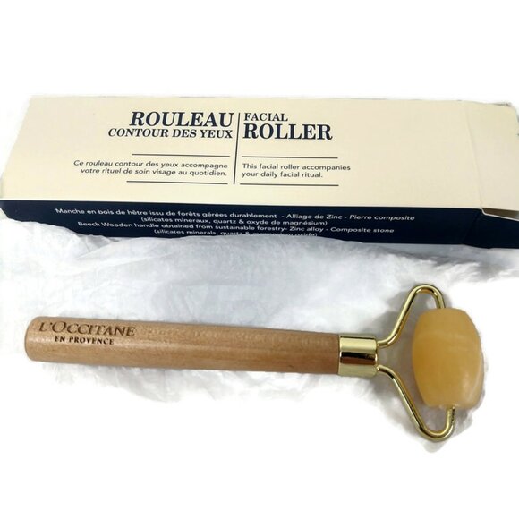 L'Occitane Facal Roller Beech wooden handle NIB - Picture 1 of 8